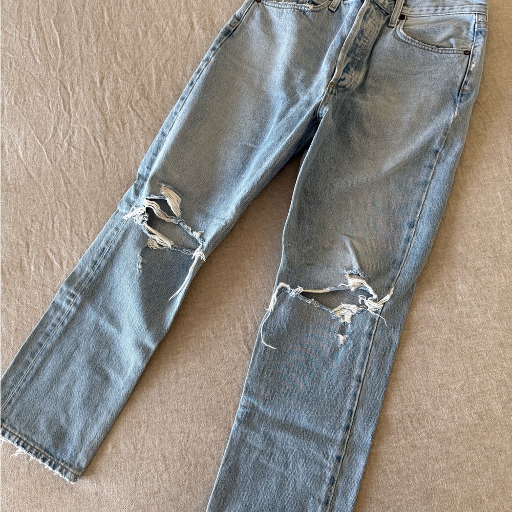 Agolde Distressed Mom Jeans